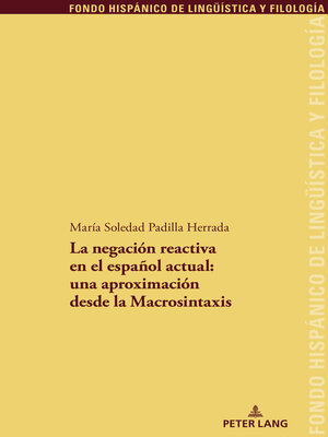 cover image of La negación reactiva en el español actual